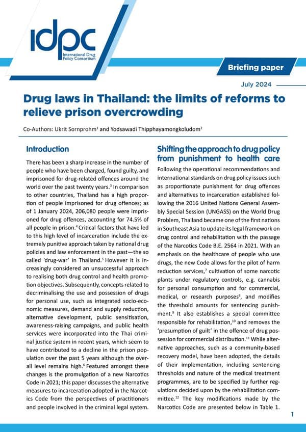 Leyes sobre drogas en Tailandia: los límites de las reformas para aliviar el hacinamiento carcelario