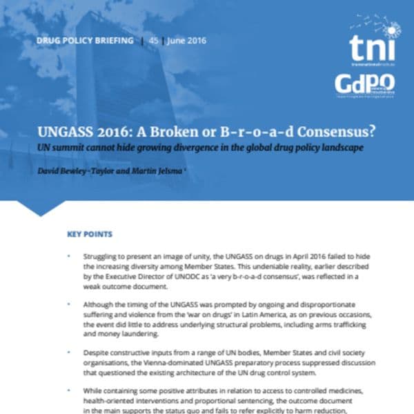 UNGASS 2016: A broken or b-r-o-a-d consensus?