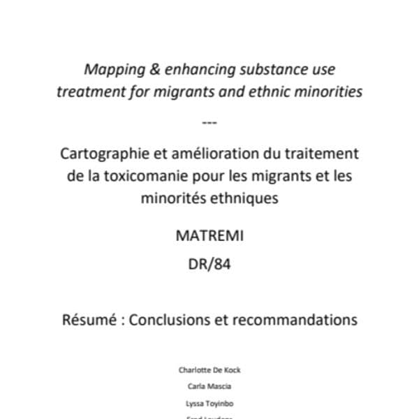 Migrants et minorités ethniques : comment faciliter l’accessibilité et l’interculturalité des services pour usagers de drogues