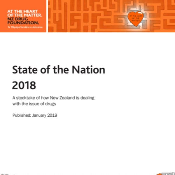 Rapport sur l’état de la nation 2018 de la Fondation néozélandaise sur les drogues